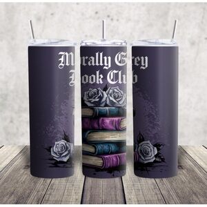 Hand Crafted Purple Morally Grey Book Club Tumbler